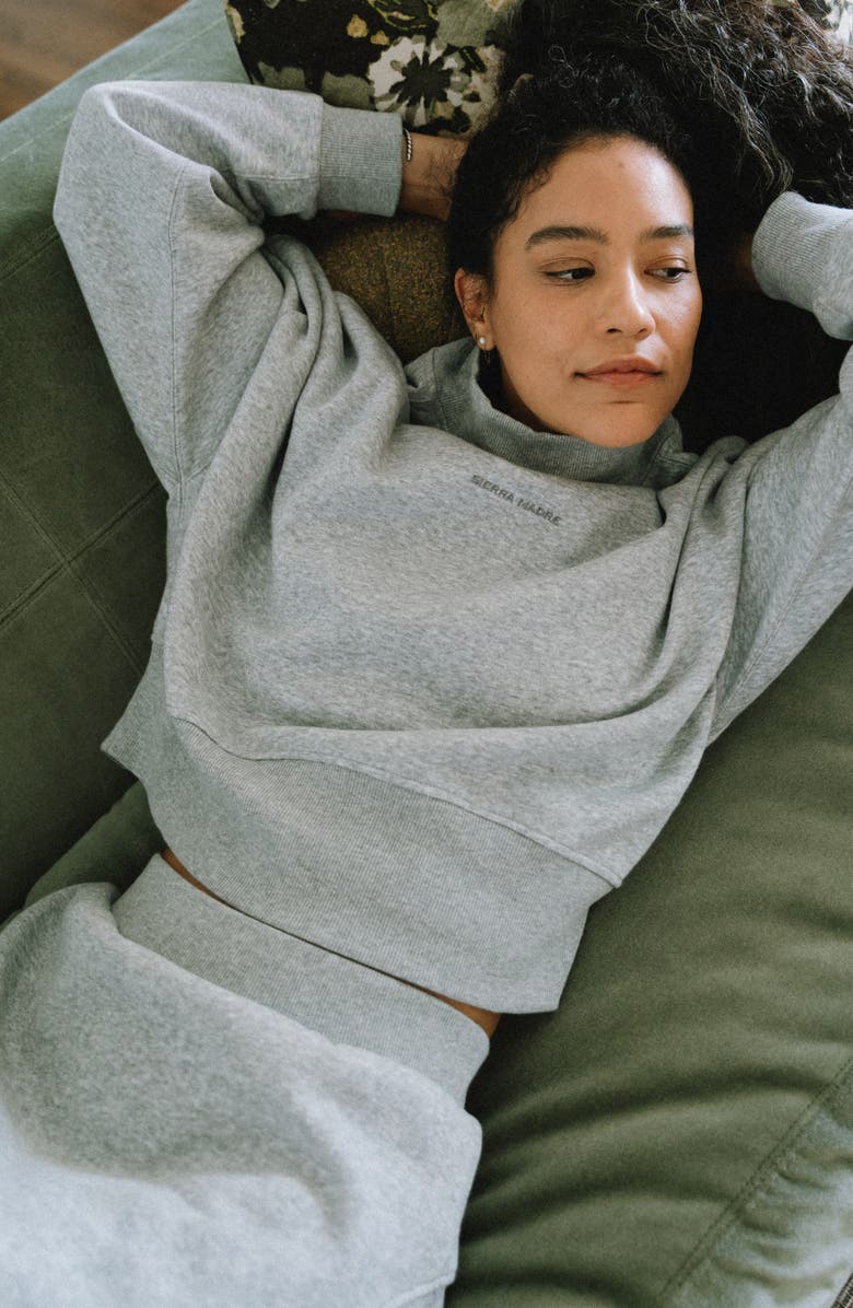 Sierra Madre Golf SportFleece Mock Neck Pullover, Alternate, color, Heather Grey