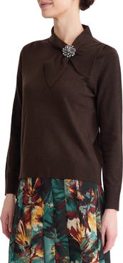 KASPER Pin Tie Sweater