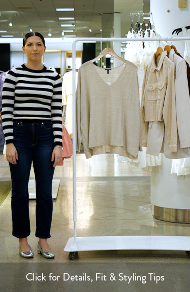 Organic Linen & Organic Cotton V-Neck Sweater, sales video thumbnail