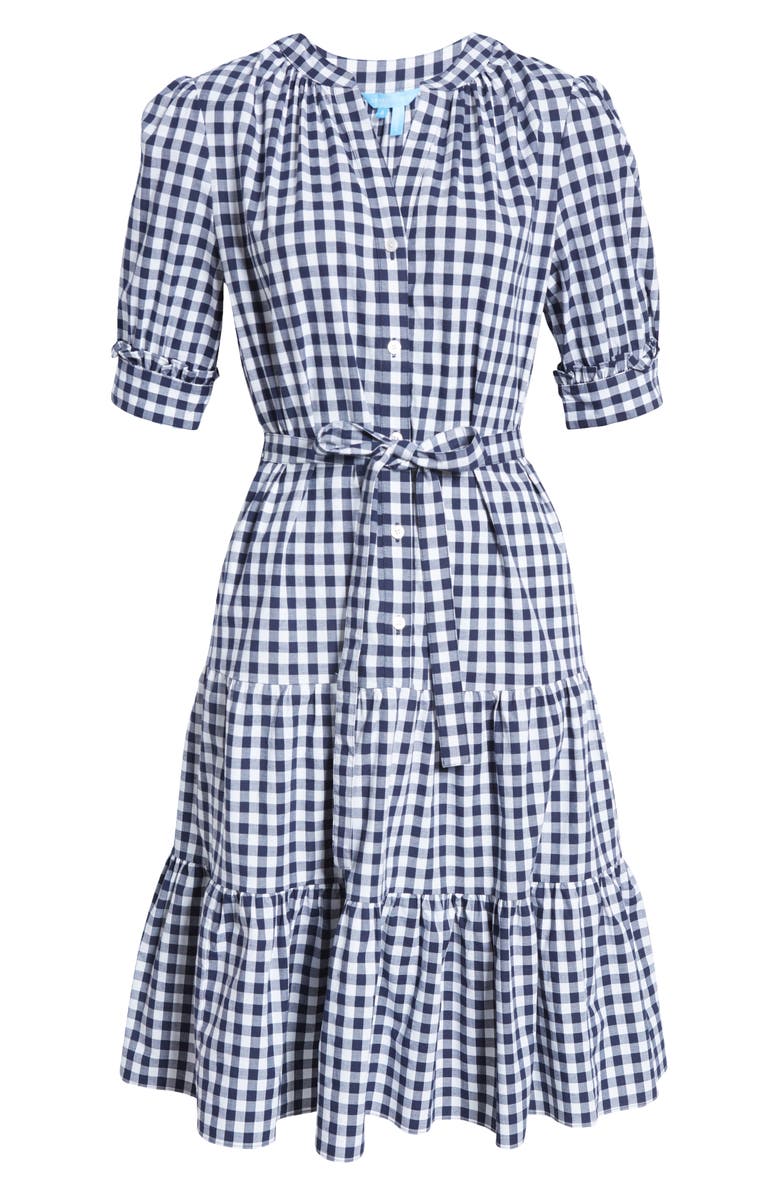 Draper James Puff Sleeve Stretch Cotton Dress, Alternate, color, 