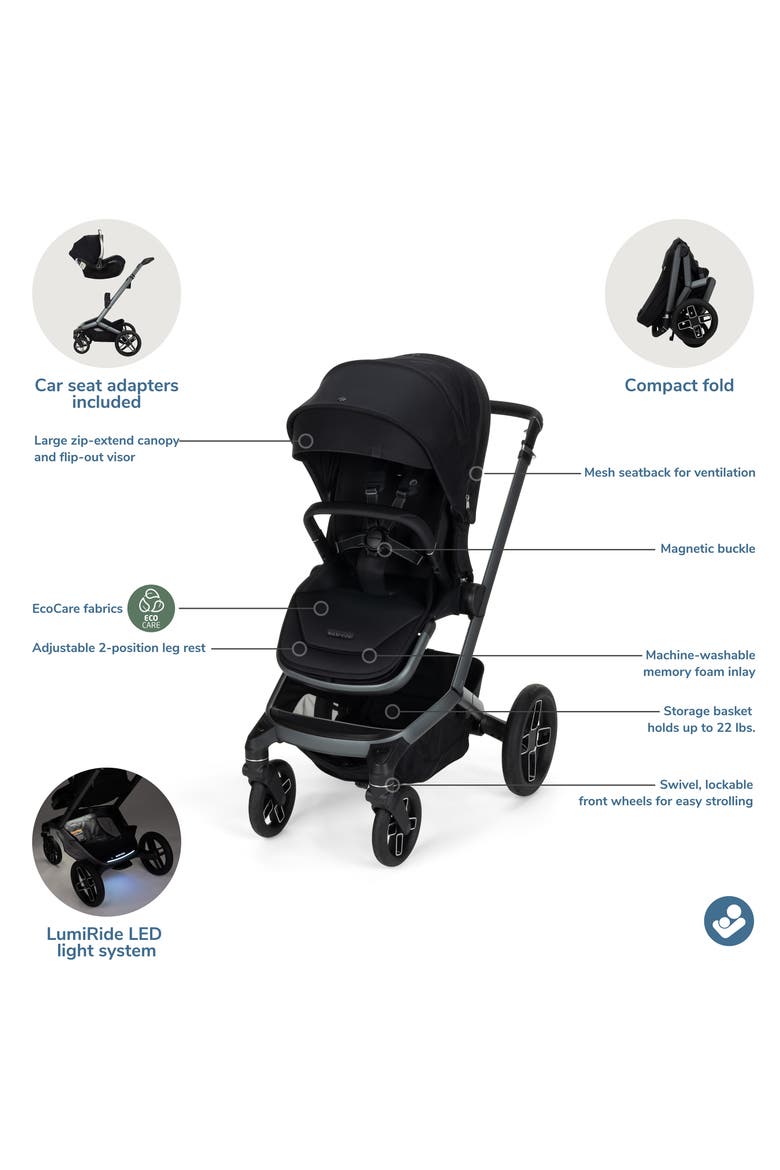 Fame™ Modular Stroller, Alternate, color, TWILLIC BLACK