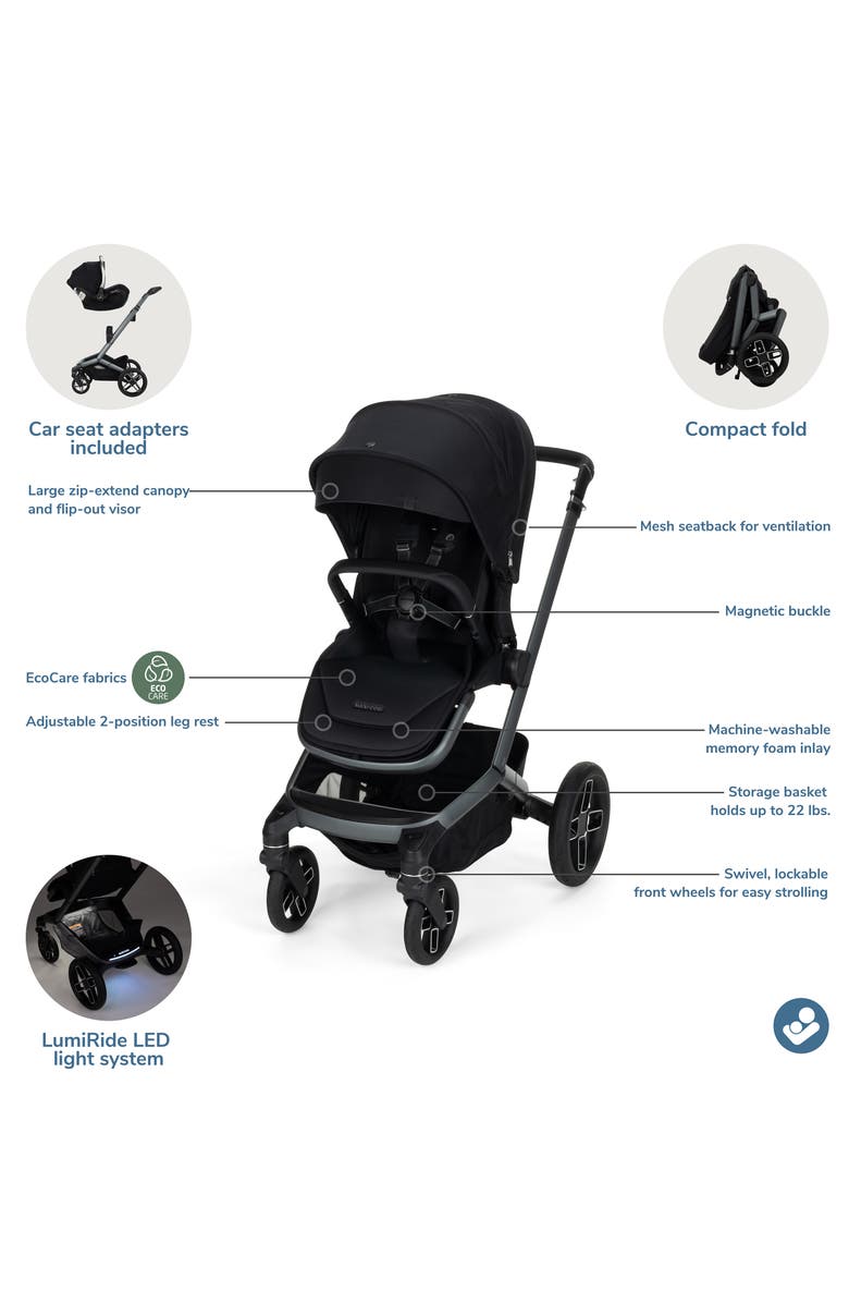 Maxi-Cosi<sup>®</sup> Fame<sup>™</sup> Modular Stroller, Alternate, color, Twillic Black