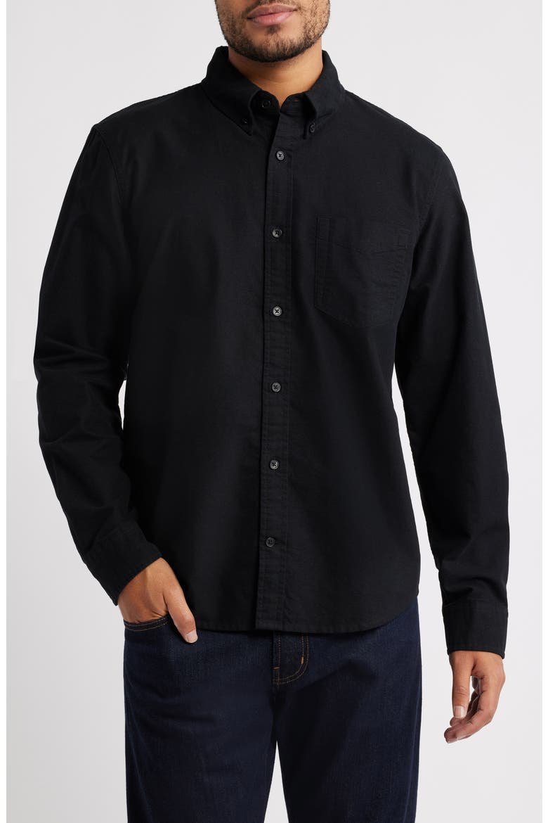 Dean Classic Fit Button-Down Shirt, Main, color, TRUE BLACK