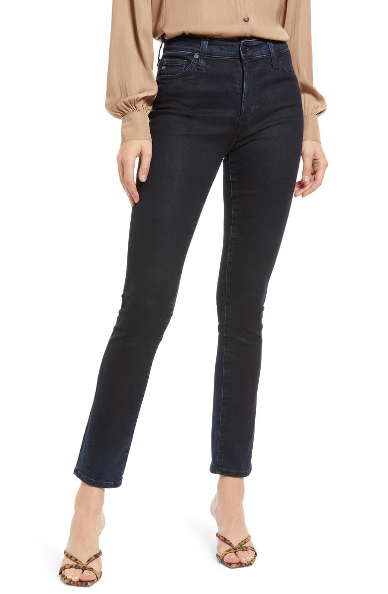 AG Mari High Waist Stretch Slim Straight Leg Jeans, Main, color, 