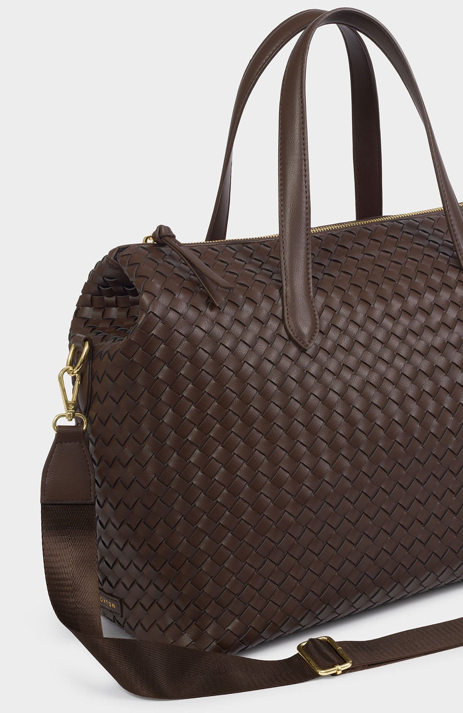 Milan Hand Woven Cabin Bag, Alternate, color, Chocolate