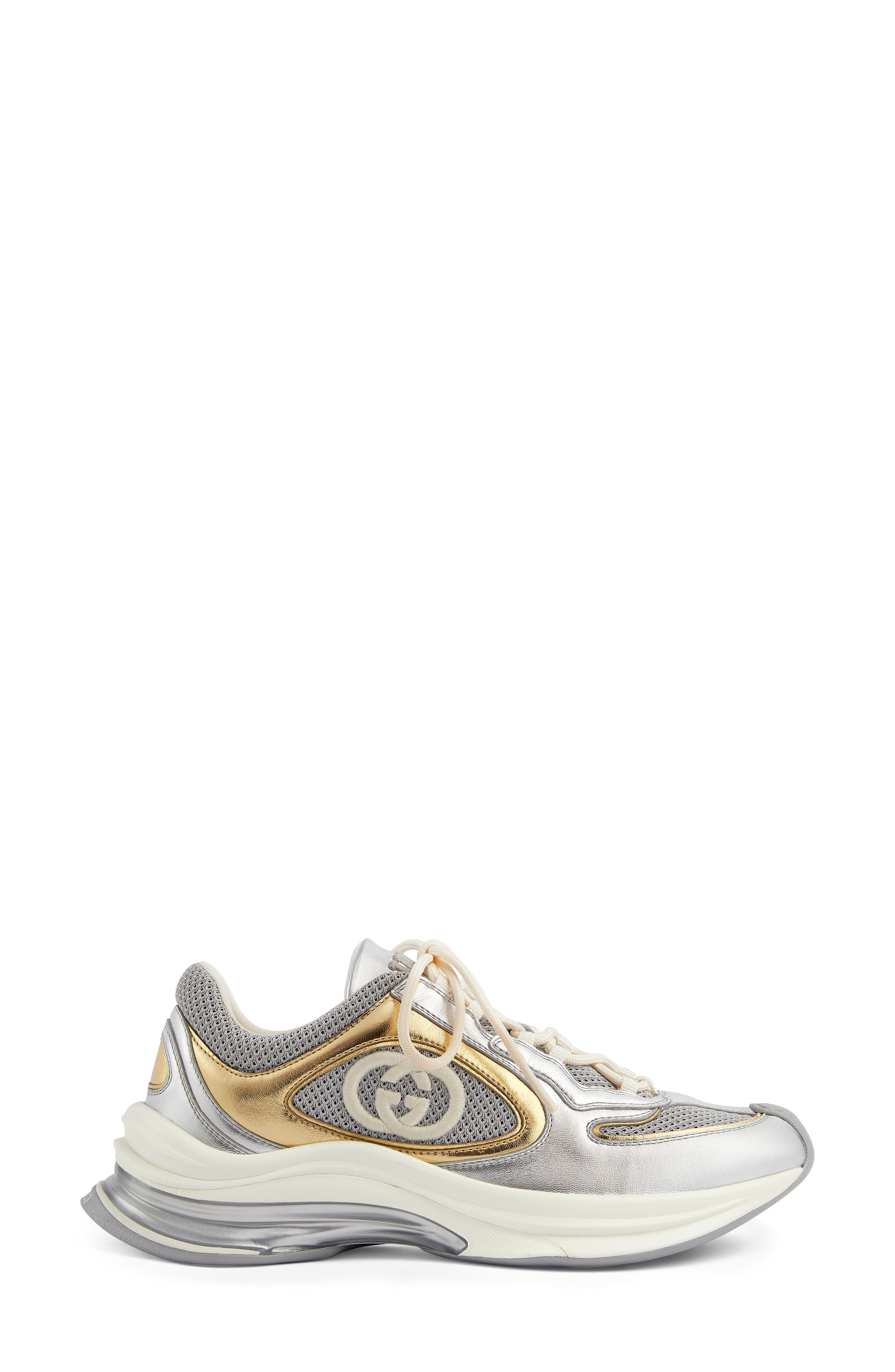 Gucci Run Mixed Media Sneaker, Alternate, color, 