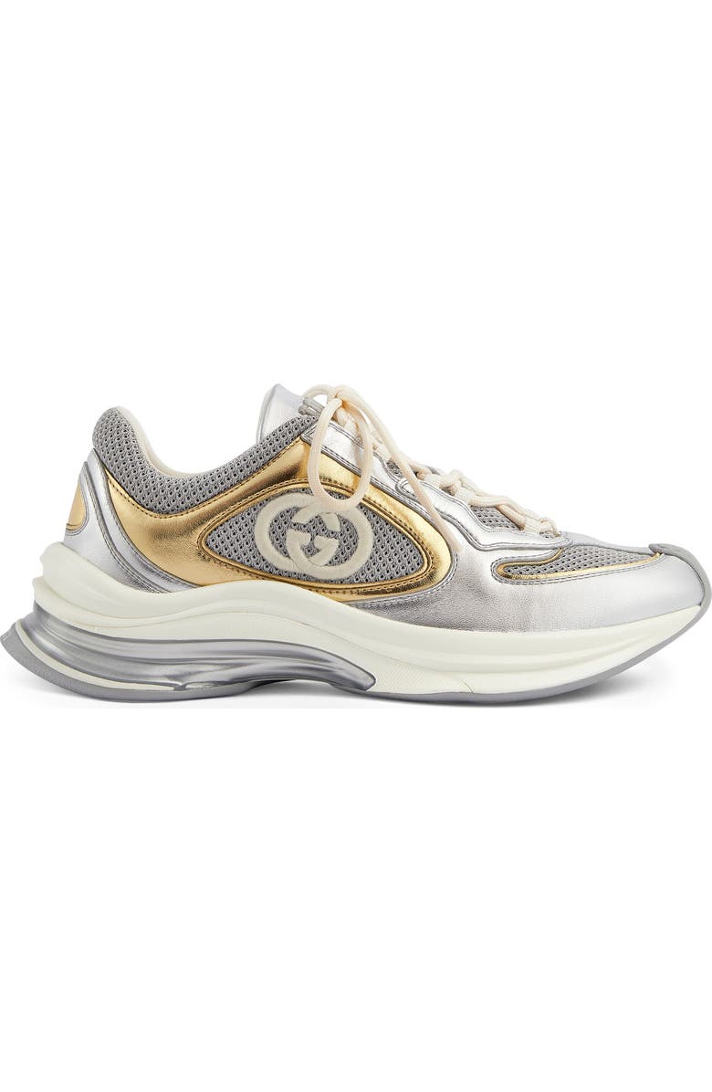 Gucci Run Mixed Media Sneaker, Alternate, color,