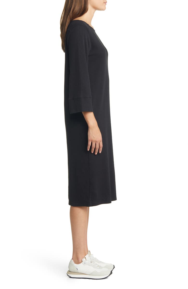Caslon<sup>®</sup> Bateau Neck Bracelet Sleeve Shift Dress, Alternate, color,