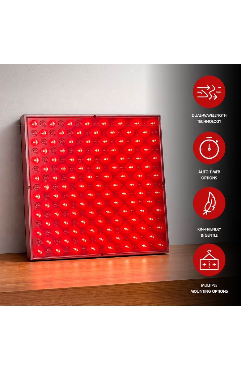 PURSONIC LED Red Light Therapy Panel & Reusable Hot and Cold Gel Ice Head Wrap, Alternate, color, Multicolor