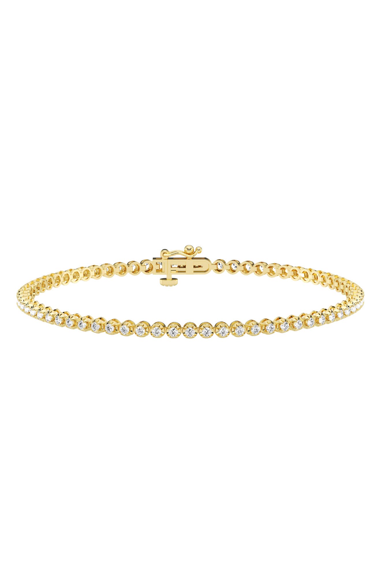 Badgley Mischka Collection 14K Yellow Gold Round Lab Grown Diamond ...