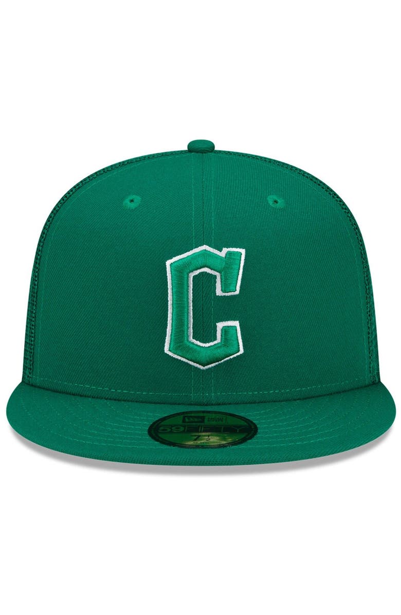 New Era Men's New Era Green Cleveland Guardians 2022 St. Patrick's Day 59FIFTY Fitted Hat, Alternate, color,