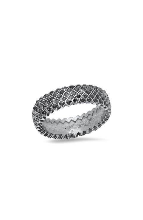 Men's Stainless Steel Stone Band Ring
