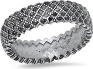 STEELTIME Men's Stainless Steel Stone Band Ring