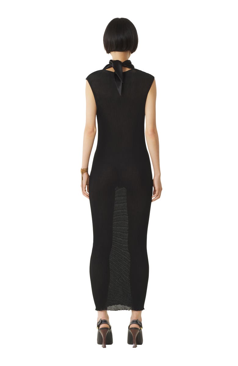 Lanvin Pleated Jersey Dress, Alternate, color, Black