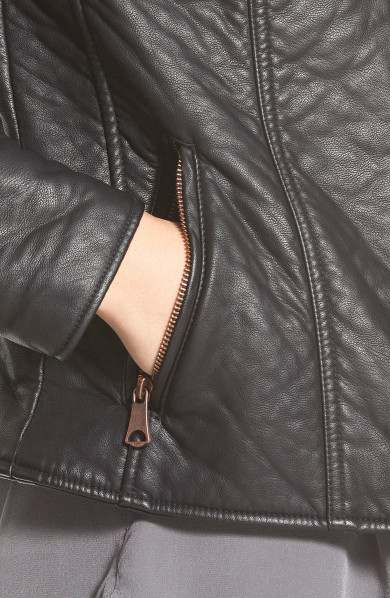 Marc New York 'George' Faux Leather Moto Jacket, Alternate, color, 