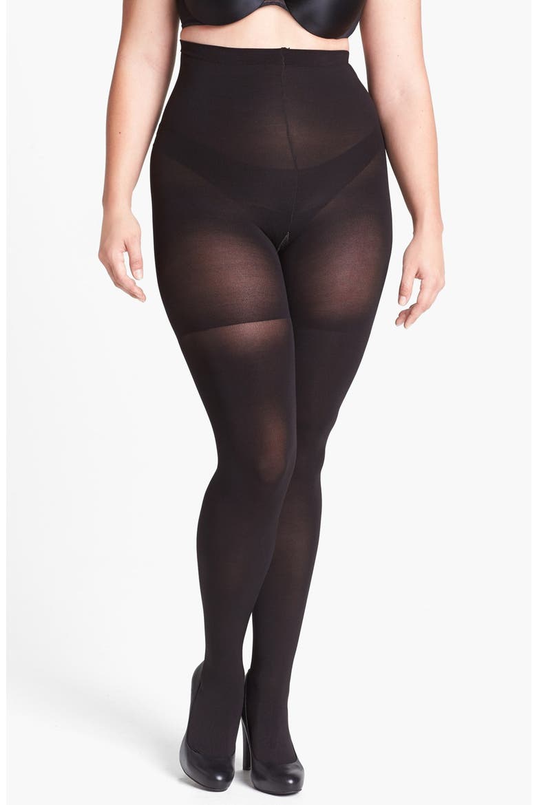 'Tight End' Shaping Tights, Alternate, color, BLACK