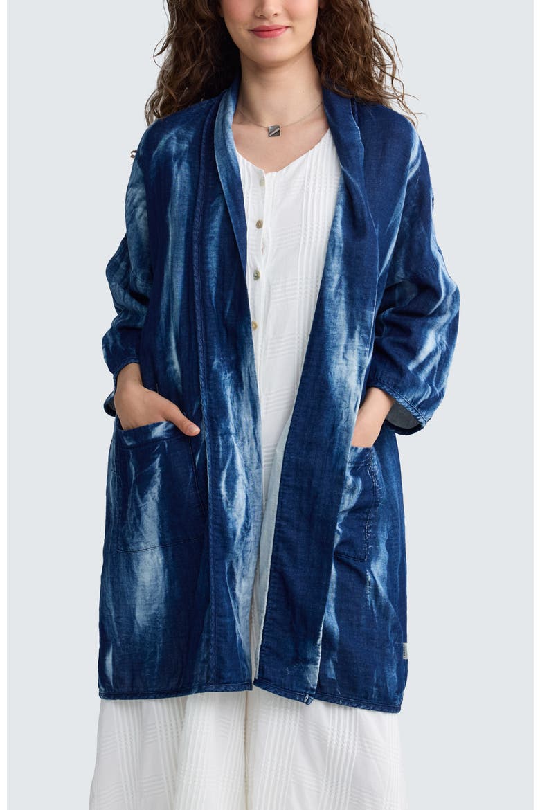 Monroe Batik-effect Long Jacket, Main, color, Candy Sky