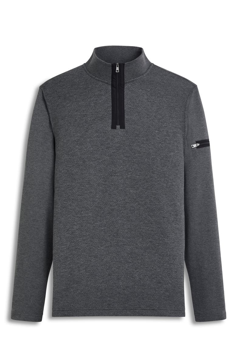 Bugatchi Quarter Zip Pullover, Alternate, color, Anthracite