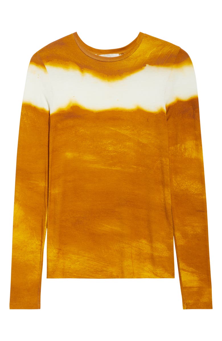 Jason Wu Collection Painted Stripe Long Sleeve Jersey Top, Alternate, color, Marigold / Calico