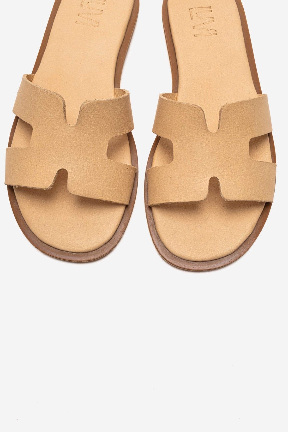 Forever & Always Shoes Biora Leather Slide, Alternate, color, Beige