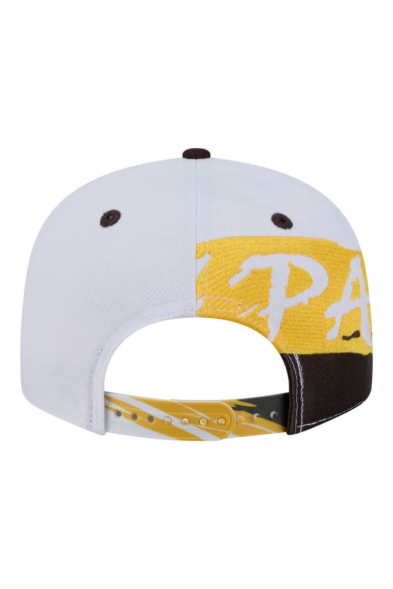 Men's New Era White/Brown San Diego Padres 9FIFTY Snapback Hat, Alternate, color, White