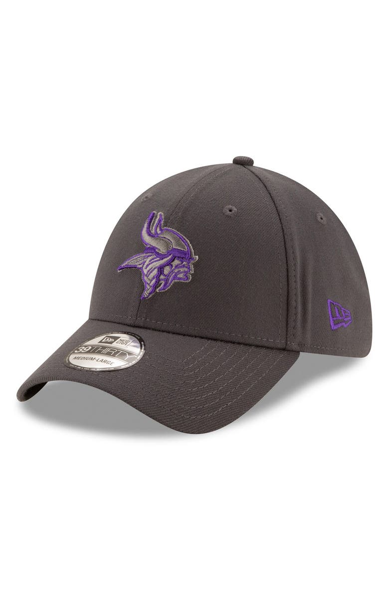 New Era Men's New Era Graphite Minnesota Vikings Storm 39THIRTY Flex Hat, Main, color, 