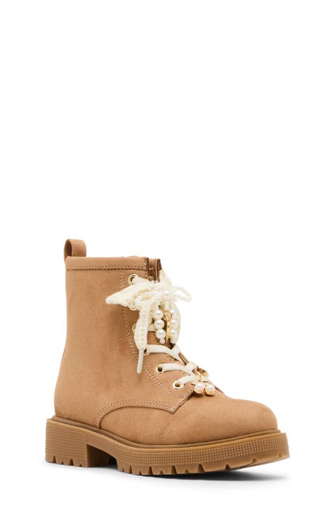 Kids' Jluxelle Faux Leather Combat Boot