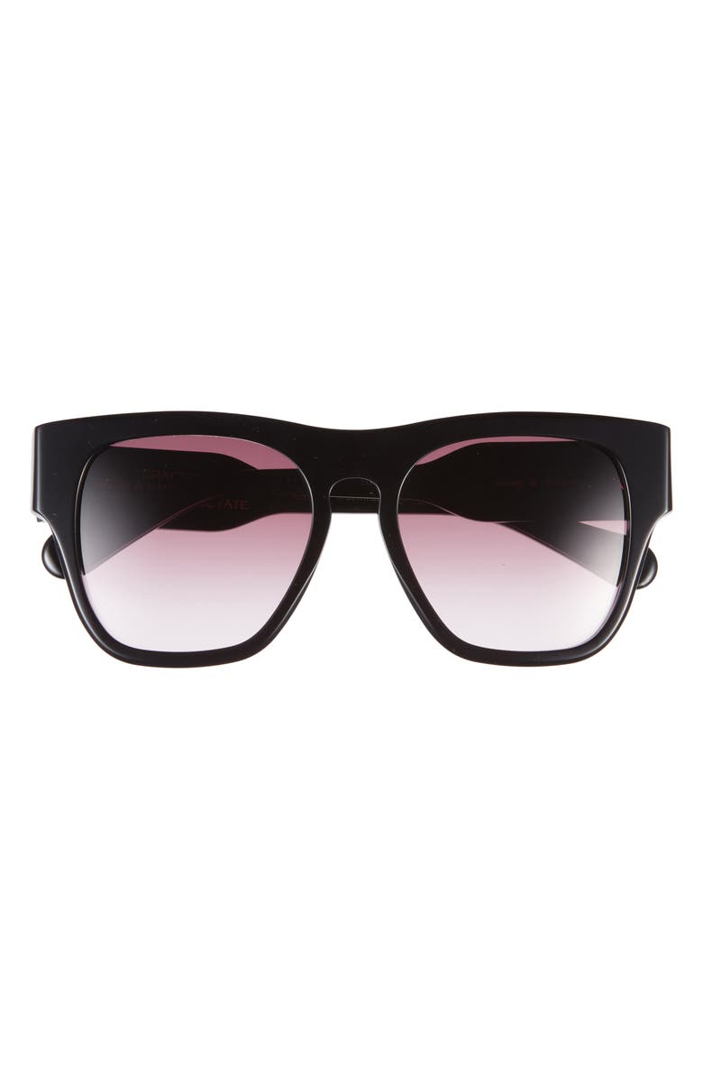Chloé 55mm Square Sunglasses, Main, color, Black Black Red