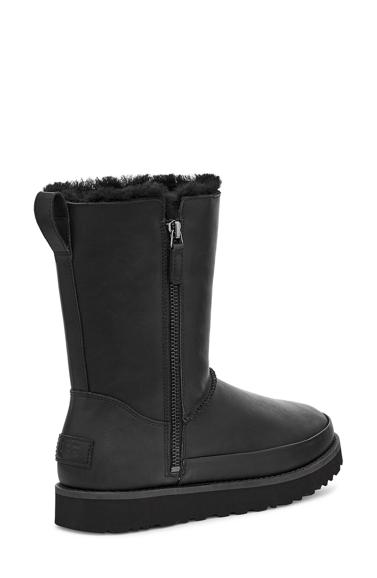 UGG<sup>®</sup> UGG Classic Zip Genuine Shearling Bootie, Alternate, color, 