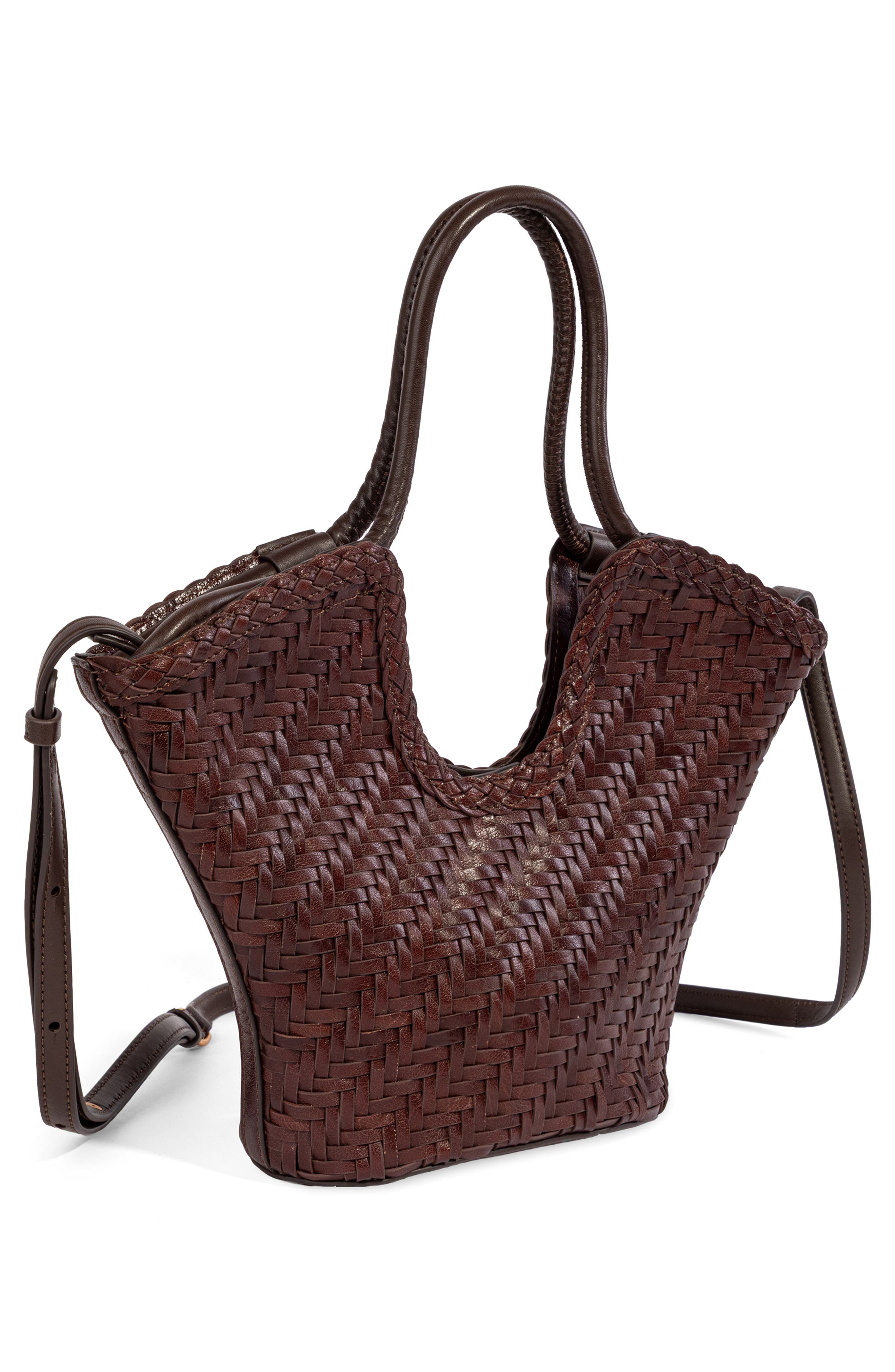 Lynn Leather Crossbody Bag, Alternate, color, DARK BROWN