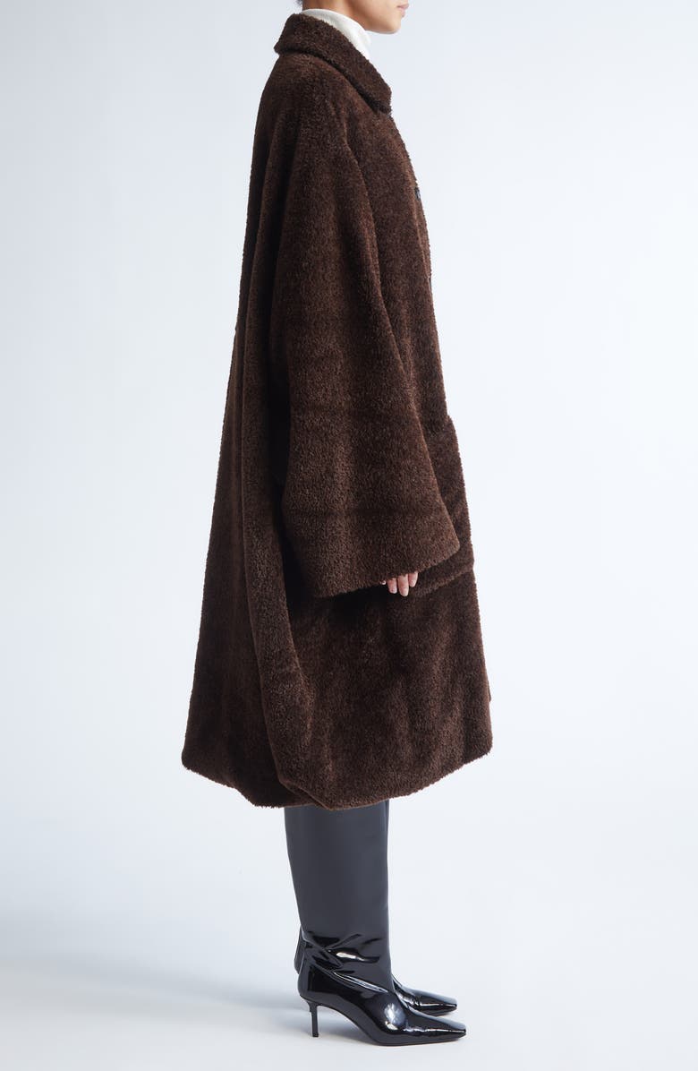 Proenza Schouler Verretta Alpaca & Virgin Wool Coat, Alternate, color, Chocolate