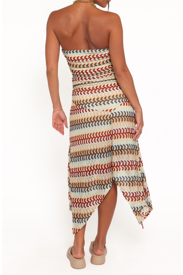 Navia Embroidered Strapless Maxi Dress, Alternate, color, MULTI STRIPE