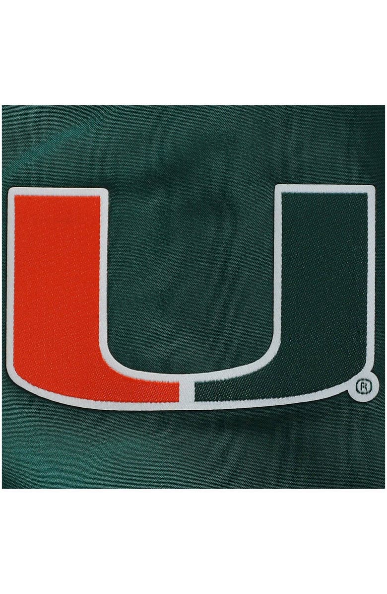 adidas Men's adidas Green Miami Hurricanes 2021 Sideline AEROREADY Quarter-Zip Jacket, Alternate, color,