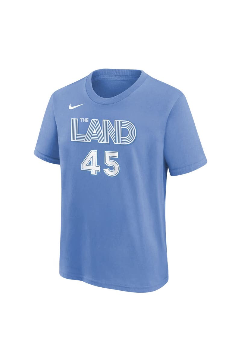 Nike Youth Nike Donovan Mitchell Light Blue Cleveland Cavaliers 2024/25 City Edition Name & Number T-Shirt, Alternate, color, 