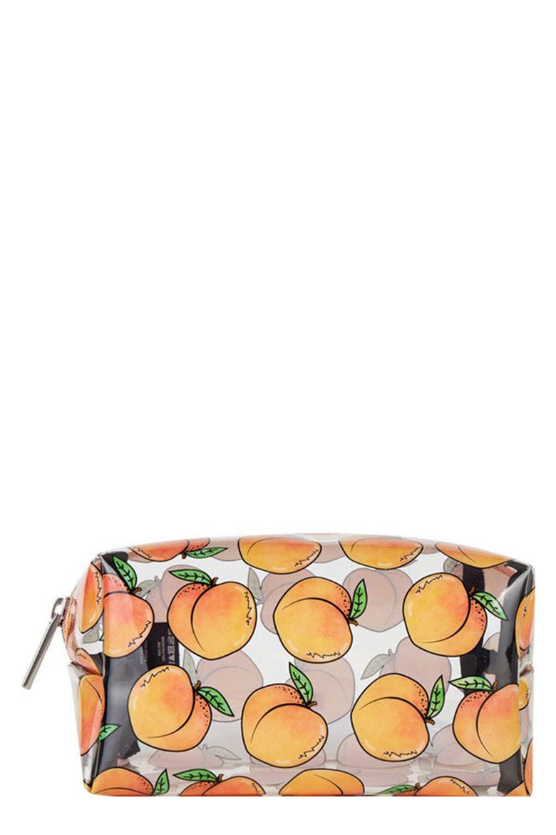 Peachy Clear Makeup Bag, Main, color, NO COLOR