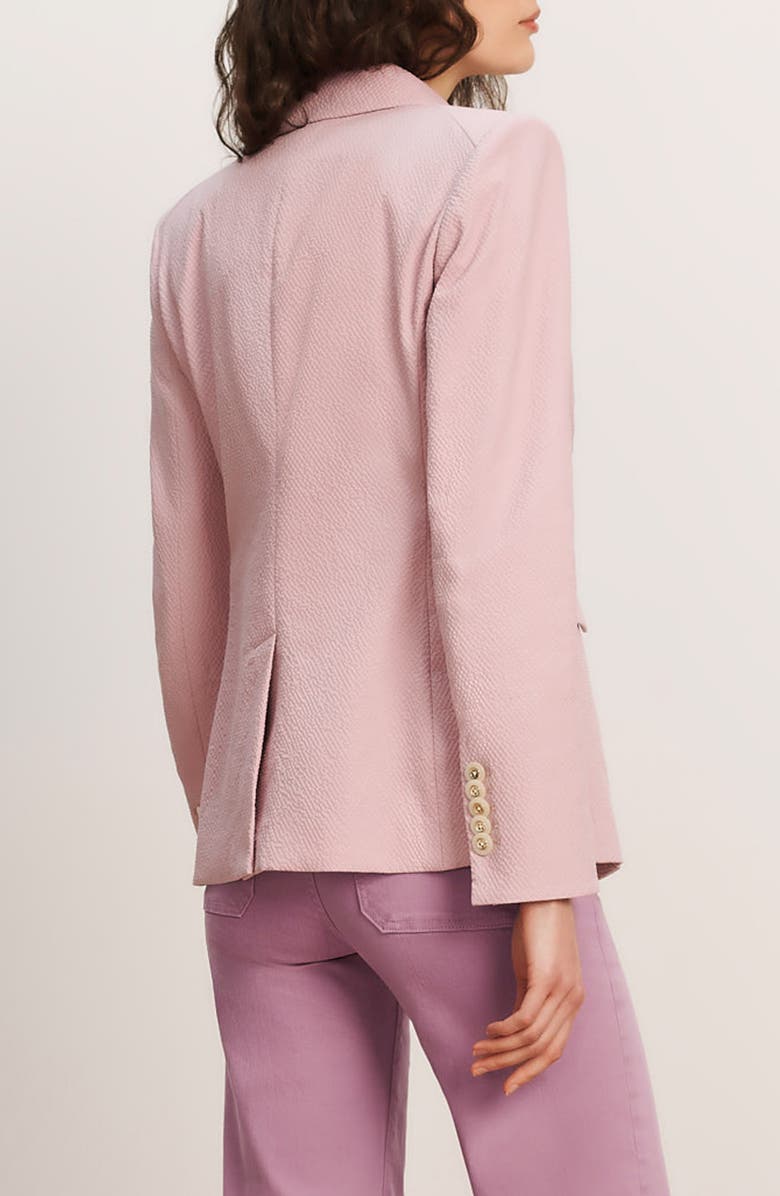 Veronica Beard Miller Textured Stretch Cotton Dickey Jacket, Alternate, color, Pale Orchid Haze