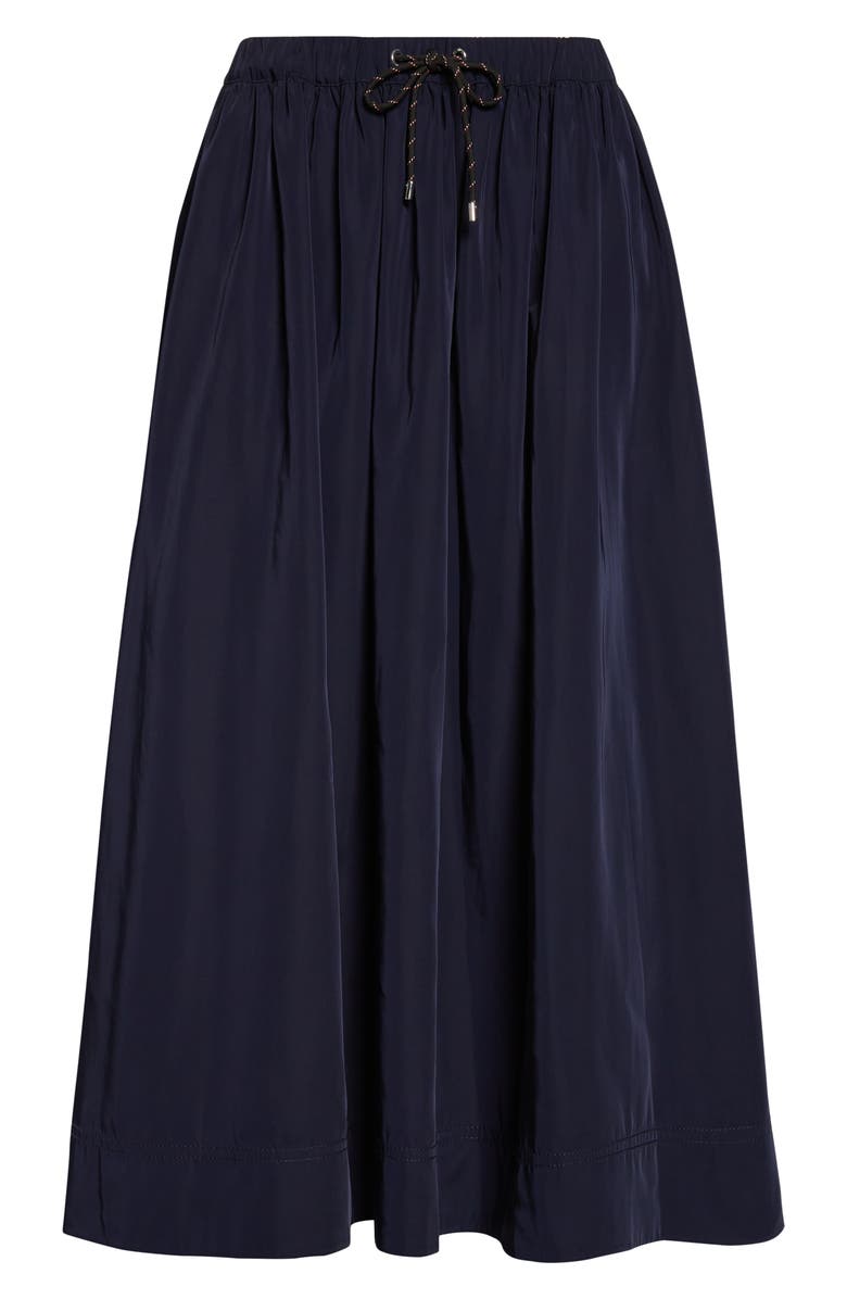 Veronica Beard Bates Taffeta Midi Skirt, Alternate, color, Navy