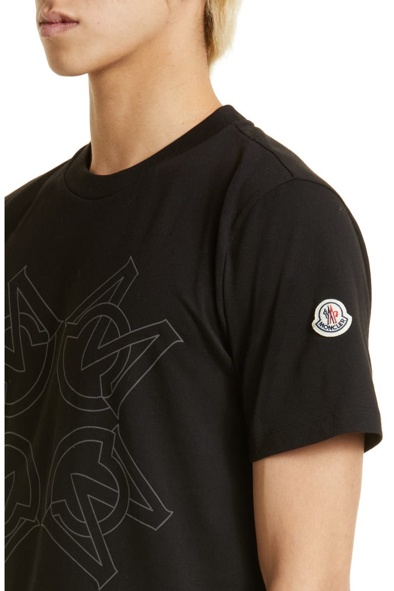 Interlocking Logo Cotton Graphic Tee, Alternate, color, BLACK