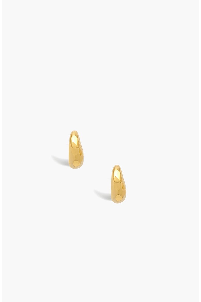 Aalto Mini Hammered Hoop Earrings, Alternate, color, Gold