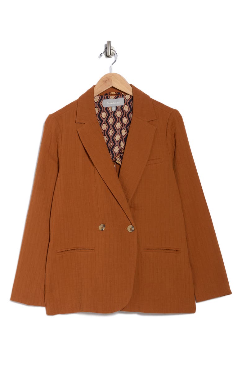 DR2 by Daniel Rainn Topstitch Cotton Blazer, Alternate, color, N493 Glazed Ginger/ L379