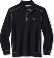 Tommy Bahama Montego Bay Textured Cotton & Lyocell Half Zip Pullover