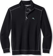 Tommy Bahama Montego Bay Textured Cotton & Lyocell Half Zip Pullover