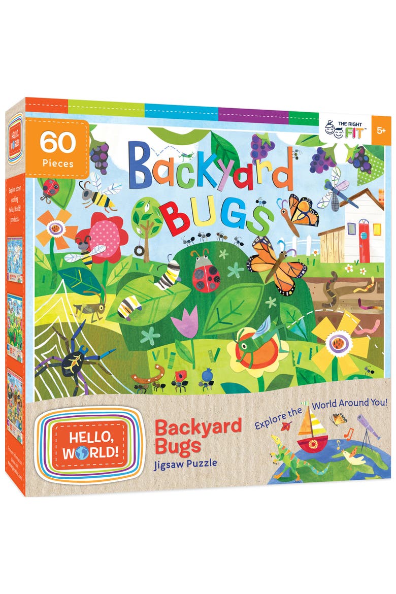 Hello, World! Backyard Bugs 60pc Puzzle, Main, color, Multicolor