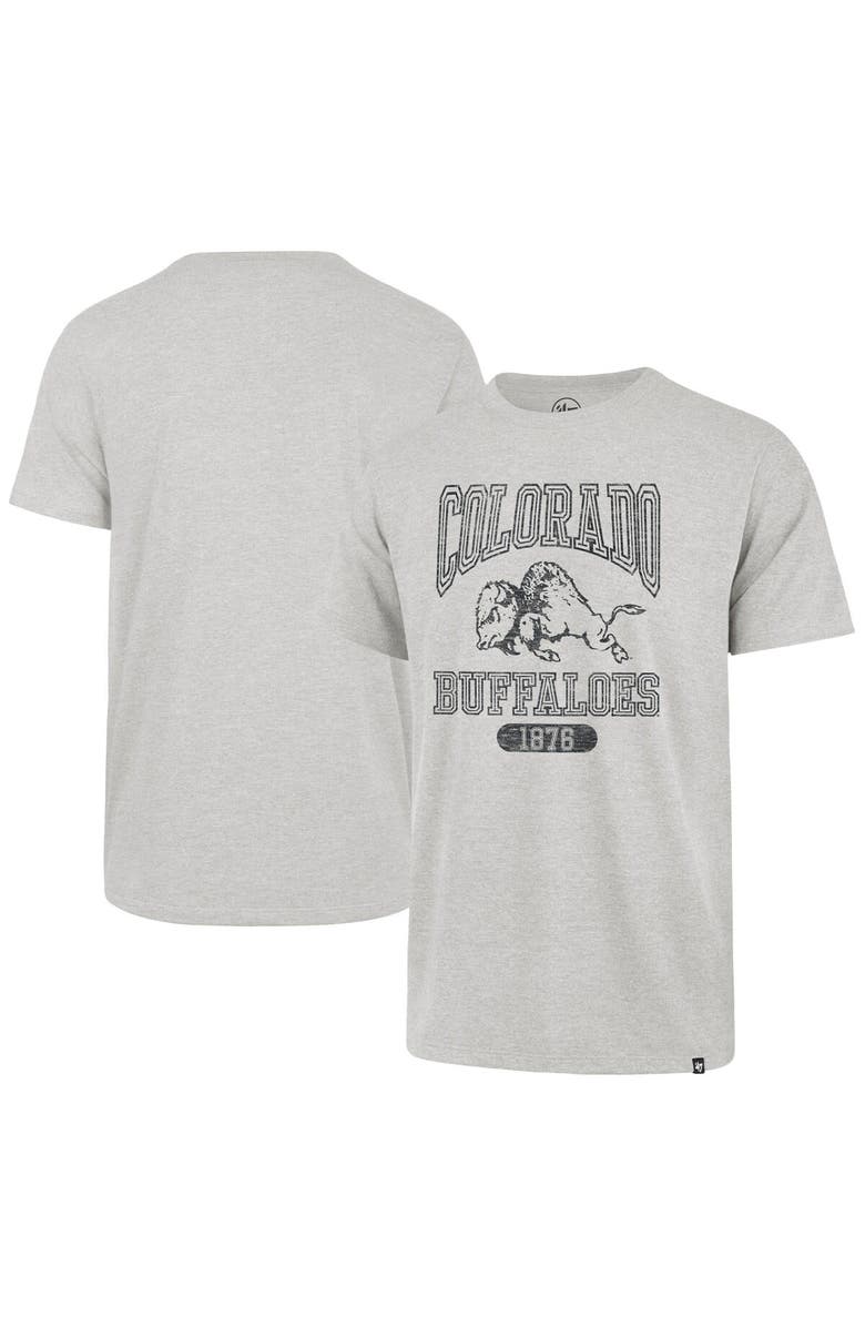 '47 Men's '47 Heather Gray Colorado Buffaloes 1876 Line Press Franklin T-Shirt, Alternate, color, Heather Gray