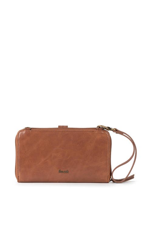 The Sak Iris Smartphone Crossbody In Tobacco Floral Emboss