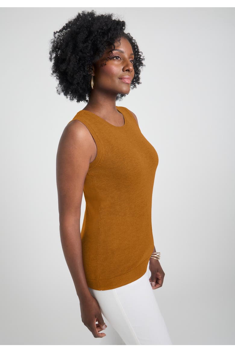 Sleeveless Cashmere Shell, Alternate, color, CLOVE