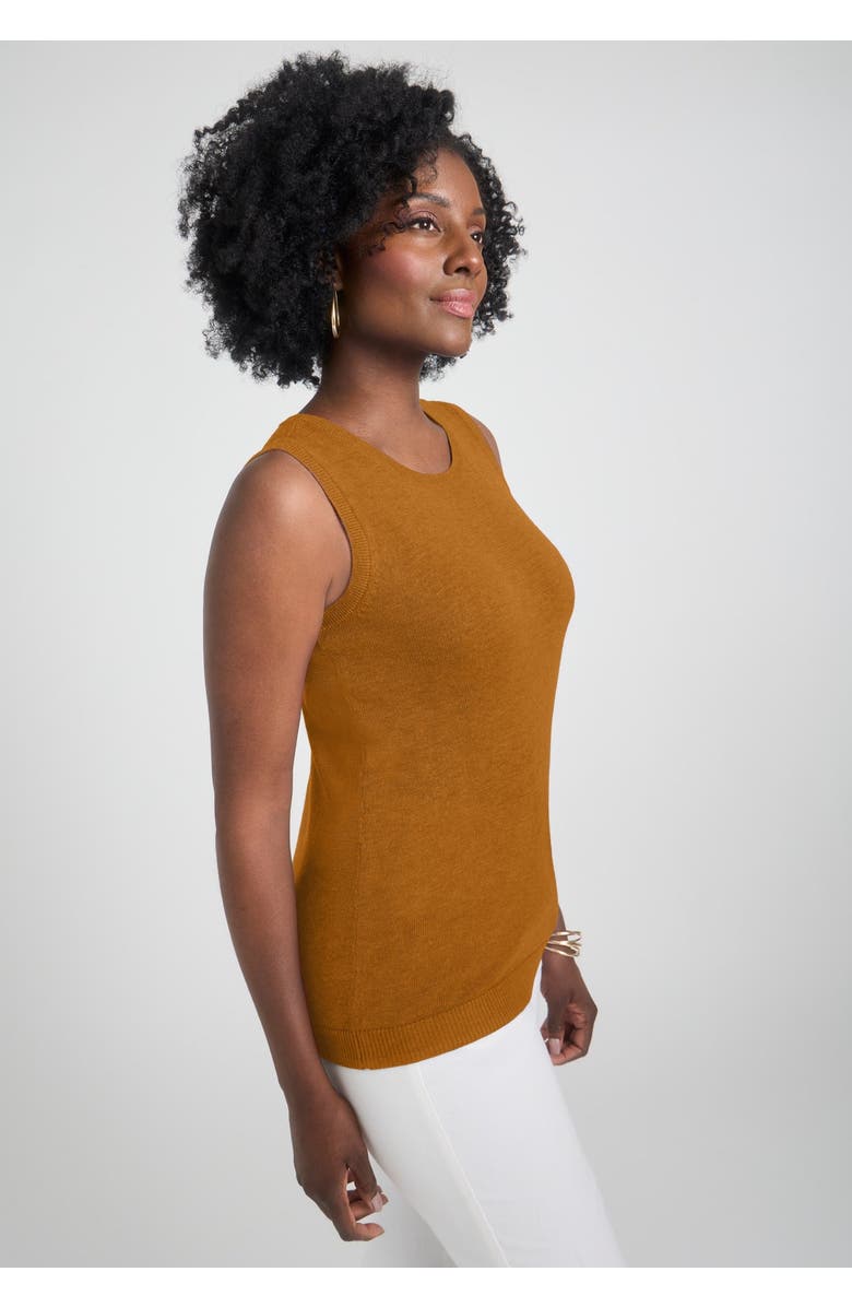 Jessica London Sleeveless Cashmere Shell, Alternate, color, Clove