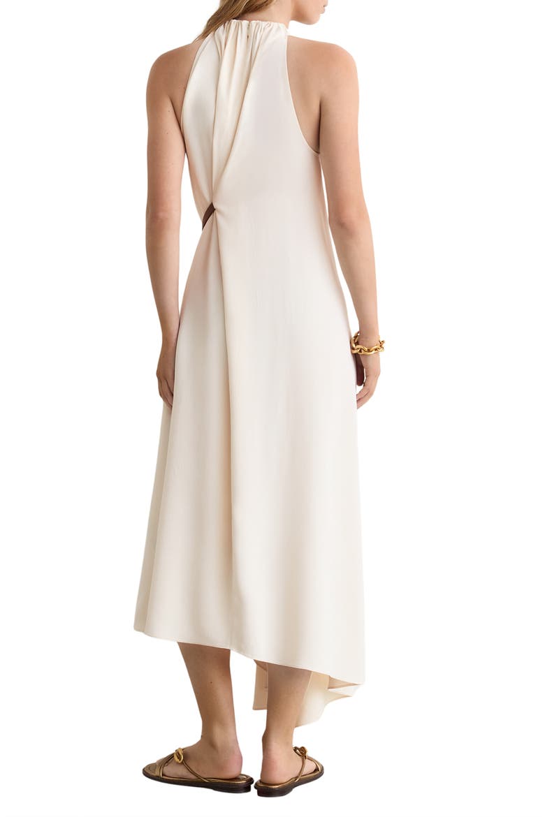 Evie Halter Neck Midi Dress, Alternate, color, IVORY