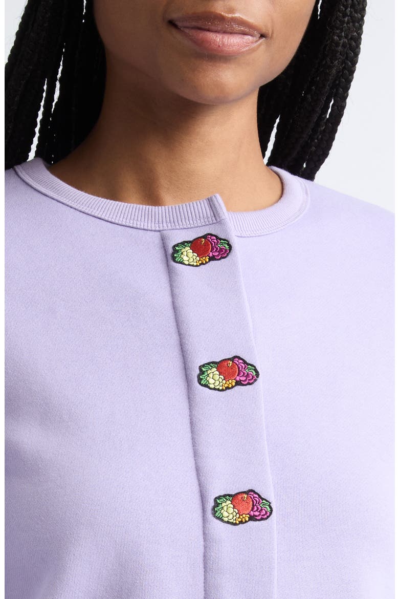 Fruit of the Loom Snap Terry Cardigan, Alternate, color, LAVENDER