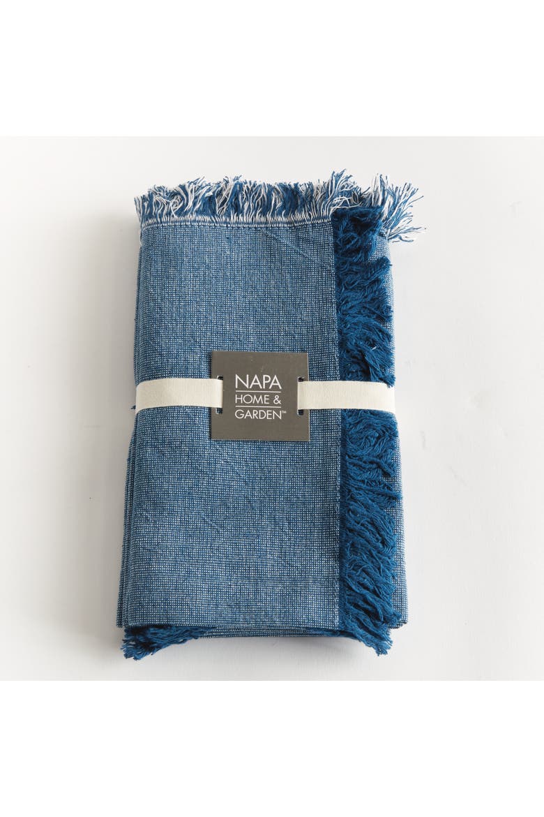 Aura Dark Blue Napkins Set of 4, Alternate, color, Blue